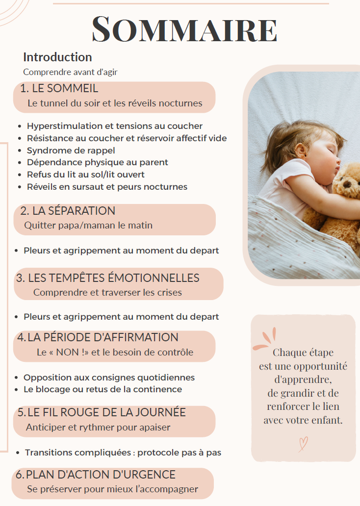 ebook pour retrouver des soirées et des nuits sereines avec son enfant